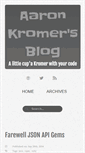 Mobile Screenshot of aaronkromer.com