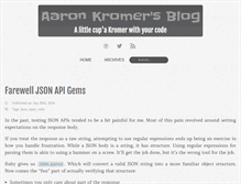 Tablet Screenshot of aaronkromer.com